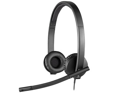 Logitech H570e Wired USB Stereo Headset - Black