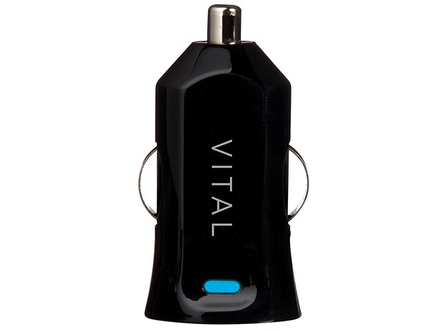 Chargeur de Voiture USB 2,4 A de VITAL - Noir