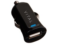Chargeur de Voiture USB 2,4 A de VITAL - Noir