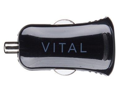 Chargeur de voiture USB 1 A de VITAL - Noir