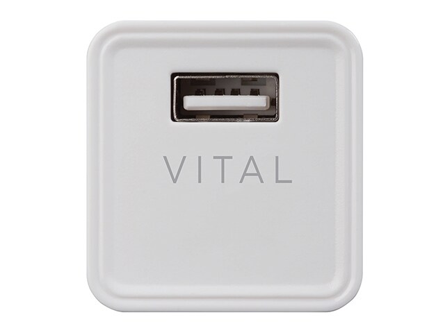 Chargeur mural USB 2.4A de VITAL avec broches repliables