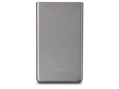 Chargeur portatif Micro-USB très mince à 4 000 mAh de VITAL™ - Gris canon