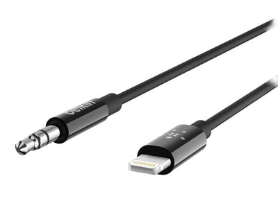 Câble audio 3,5 mm avec connecteur Lightning de Belkin - noir