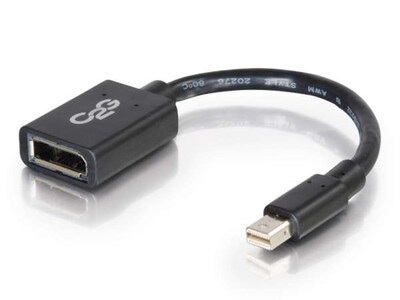 C2G 54303 15cm (6”) 4K Mini DisplayPort-to-DisplayPort Female Converter - Black