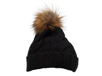 Wireless Bluetooth® Faux Fur Pompom Hat - Black