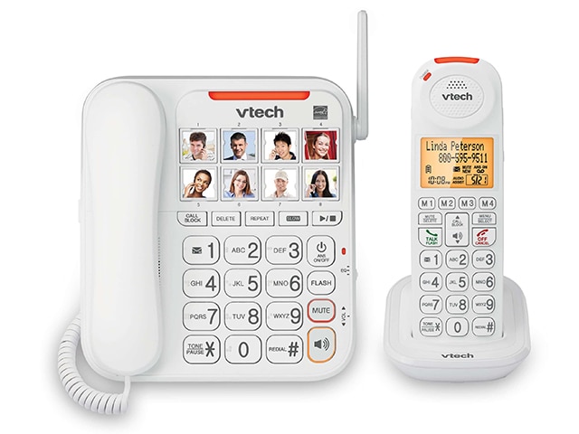 Téléphone de maison amplifié avec gros boutons CareLine SN5147 de VTech - blanc