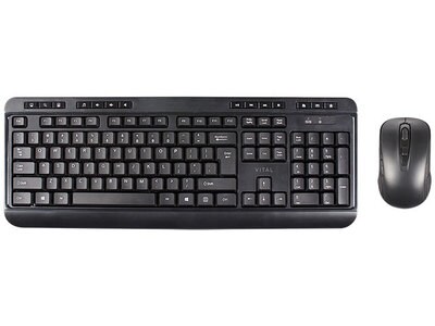 VITAL 2.4GHz Wireless Keyboard & Mouse - Black
