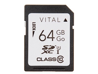 Carte mémoire VITAL SDXC UHS-1 classe 10 de 64 Go