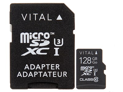 Carte mémoire VITAL MicroSDXC UHS-3 classe 10 de 128 Go