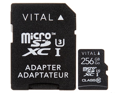 Carte mémoire VITAL MicroSDXC UHS-3 classe 10 de 256 Go