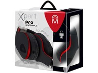 Casque d'écoute supra-aural Xpert DJ de Mental Beats avec micro - Rouge