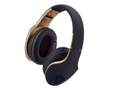 M Xpert DJ Over-Ear Wired Headphones with In-Line Controls - Champagne