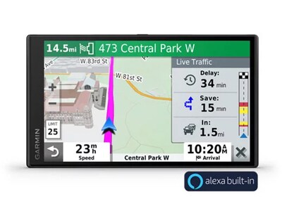 GPS Garmin DriveSmart 65 de 6,95 po avec alertes de trafic et Alexa d’Amazon