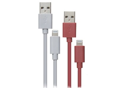 VITAL 1.2m (4’) Lightning-to-USB Charge & Sync Cable - 2 Pack