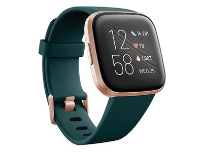 Fitbit® Versa 2™ Smartwatch - Copper Rose with Emerald Band