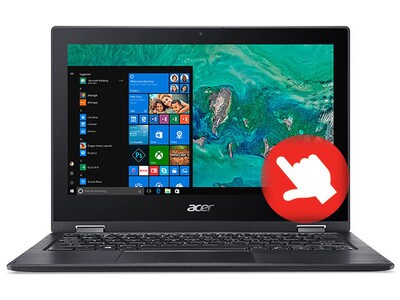 Scratch & Dent - Acer Spin SP111-33-P5B4 11.6” 2-in-1 Touchscreen Laptop with Intel® N5000, 64GB eMMC, 4GB RAM & Windows 10 S - Black