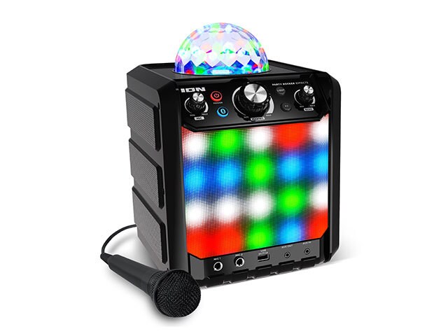 ION Party Rocker Effects Portable Bluetooth® Karaoke Speaker with Light Show - Black