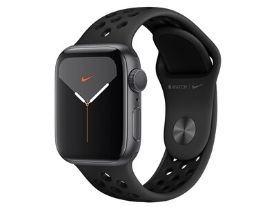 Apple Watch Nike Series 5 avec boîtier en aluminium gris cosmique et bracelet sport Nike anthracite/noir de 40 mm (GPS)