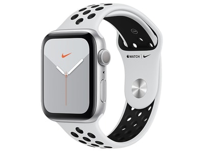 Apple Watch Nike Series 5 avec boîtier en aluminium gris cosmique et bracelet sport Nike Platine pur/noir de 44 mm (GPS)
