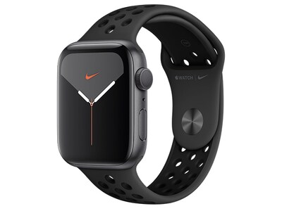 Apple Watch Nike Series 5 avec boîtier en aluminium gris cosmique et bracelet sport Nike anthracite/noir de 44 mm (GPS)