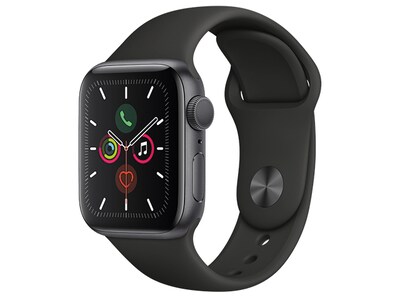 Apple Watch Series 5 40mm Space Grey Aluminium Case with Black Sport Band (GPS)