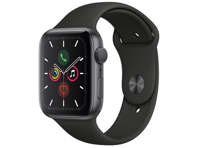 Apple Watch Series 5 44mm Space Grey Aluminium Case with Black Sport Band (GPS)