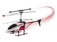 Hélicoptère 1:64 téléguidé édition 10e anniversaire XL Auto de LiteHawk - blanc et rouge