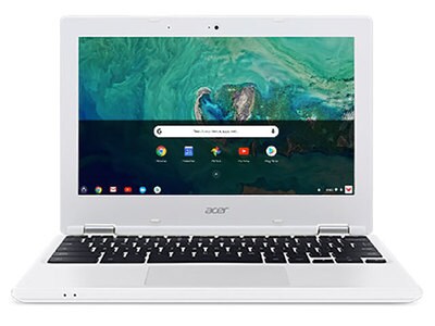 Refurbished - Acer Chromebook 11 CB3-132-11B9 11.6” Laptop with Intel® x5-E8000, 16GB eMMC, 4GB RAM & Chrome OS - White