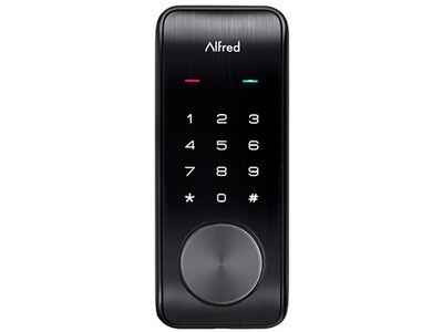 Alfred DB2-B Smart Door Lock with Key - Black