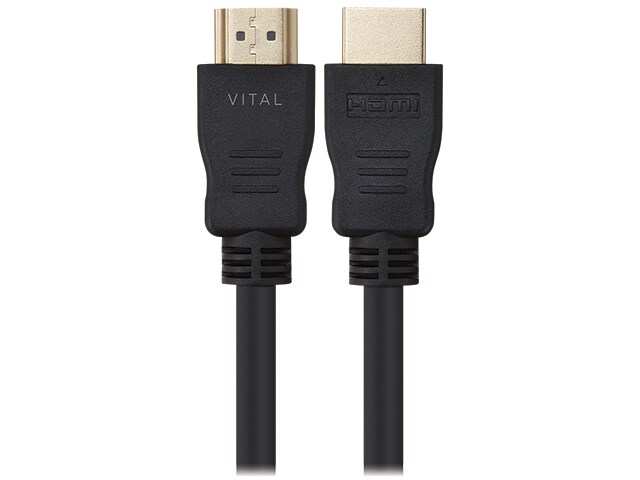 VITAL 1.2m (4’) HDMI-to-HDMI High Speed Cable with Ethernet - Black
