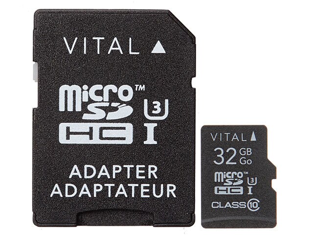 VITAL 32GB UHS-3 Class 10 MicroSDHC Memory Card