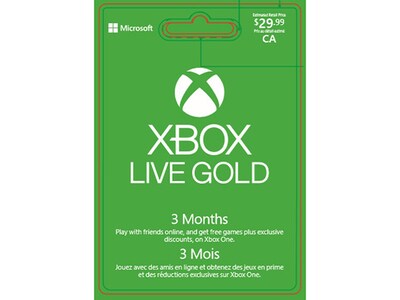 Xbox Live Gold 3 mois