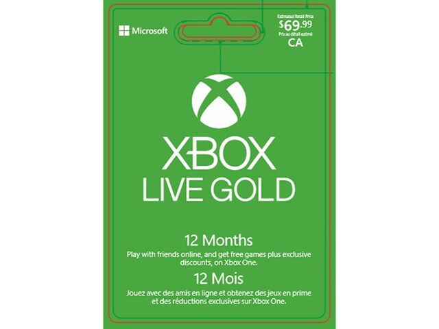 Xbox Live Gold 12 mois