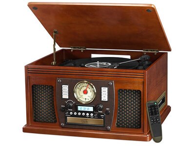 Aviator 8-in-1 Wooden Music Centre & Turntable