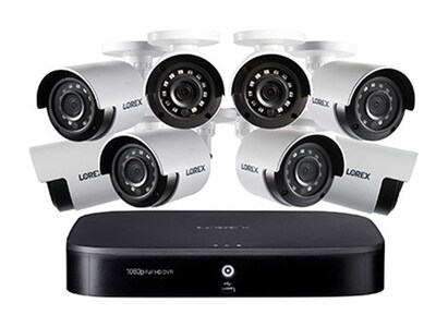 Système de sécurité à 8 caméras 1080p sous dôme pour l’extérieur, 8 canaux et disque dur de 1 To DVR de Lorex