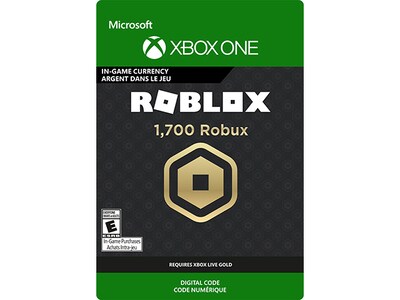 Roblox 1700 Robux Digital Download For Xbox One - lg robux