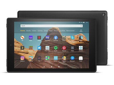 Tablette de 10,1 po avec processeur quadricœur à 2 GHz, espace de stockage de 32 Go et écran HD intégrale 1080p Fire HD 10 de Amazon - noir