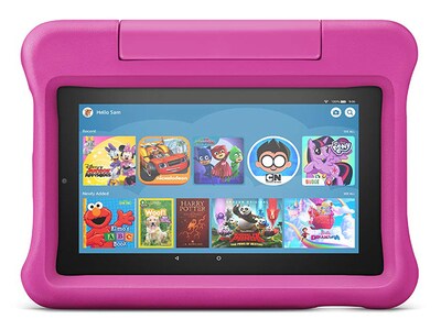 Amazon Fire 7 (2019) Kids Edition 7” 16GB Tablet with 1.3 GHz Quad-Core Processor & Kid-Proof Case - Pink