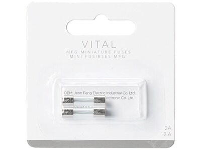 VITAL 5mm X 20mm Fast Acting Glass Fuses - 2 Amps