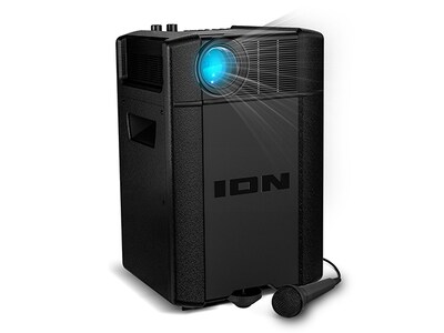 Projecteur à DEL avec haut-parleur de système de sonorisation d’ION - noir