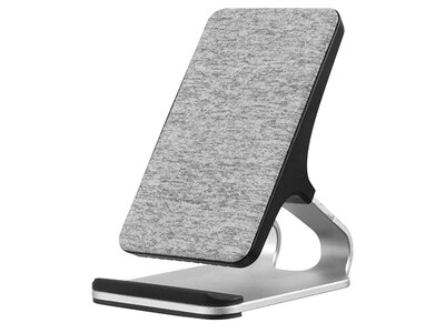 Globe Ultra Slim Wireless Charger Phone Stand, Gray Fabric