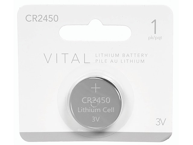 Vital CR2450 Lithium 3V Button Cell Battery - 1-Pack