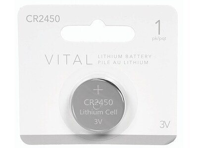 Pile bouton au lithium de 3 V CR2450 d’Vital - emballage de 1