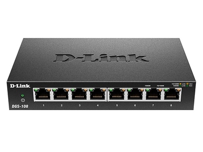 D-Link DGS-108 8 Port Gigabit Desktop Ethernet Switch