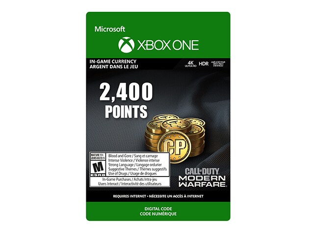 Call of Duty: Modern Warfare Points - 2,400 (Code Electronique) pour Xbox One