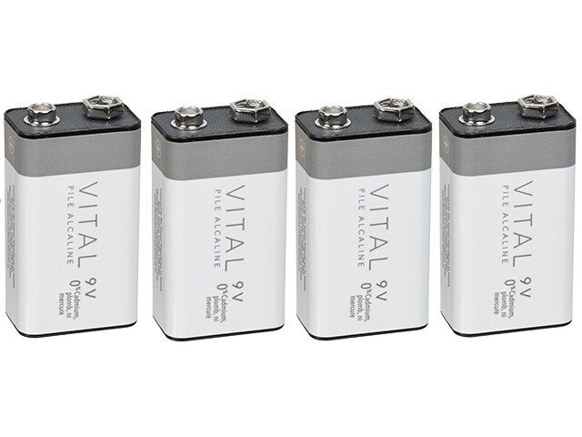 Vital 9V Alkaline Battery - 4-Pack