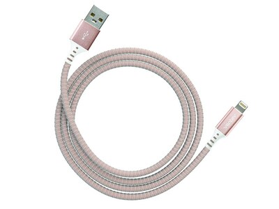 Ventev Charge & Sync 1.2m (4') Lightning-to-USB Metallic Cable - Rose Gold