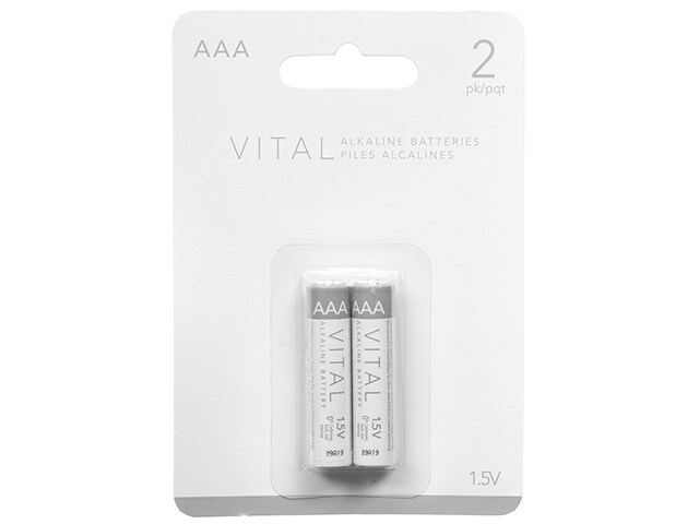 Pile alcaline AAA d’Vital - emballage de 2