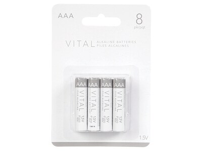 Pile alcaline AAA de Vital - emballage de 8
