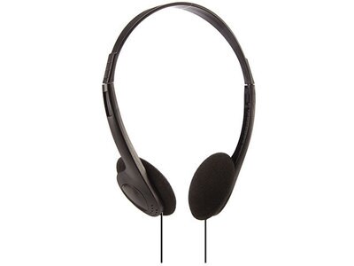 VITAL Lightweight On-Ear Wired Stereo Headphones - Black